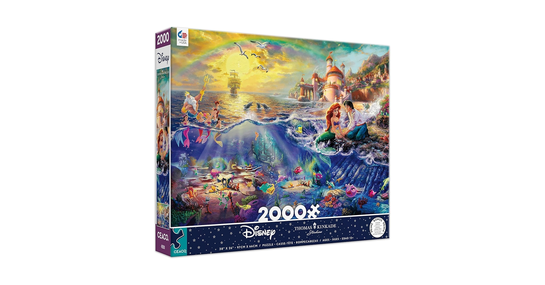 パズル　アリエル　リトルマーメイド　2000ピース　thomas kinkade Amazon.com: Ceaco - Thomas Kinkade - Disney Dreams