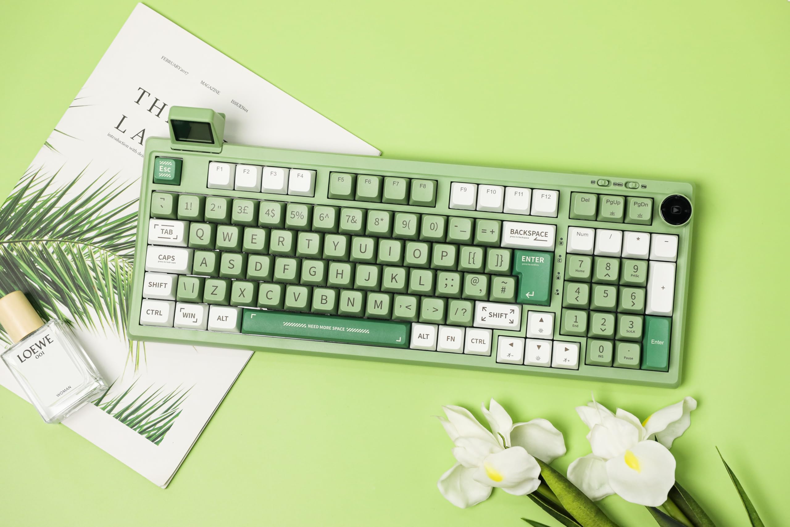 Tastiera Meccanica EPOMAKER RT100 98 Tasti - Con Mini TV, Hot Swap, Bluetooth/USB-C, Switch Linear - Foto 9