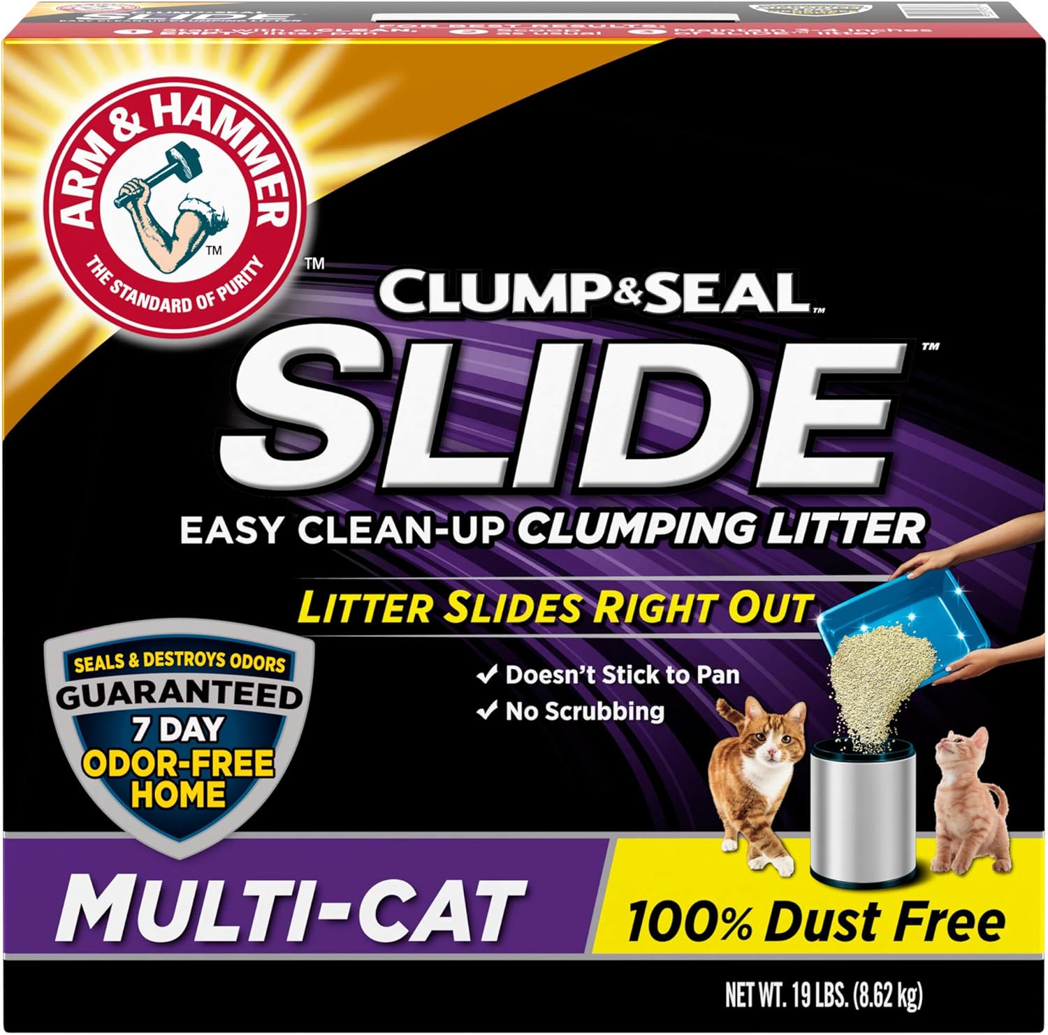 Arm & Hammer Slide Multi-Cat Easy Clean-Up Litter, 19 lb (033200973577)