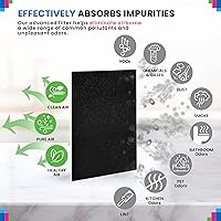 Vista 4 de Cut to Fit Activated Carbon Filter Sheet 16” x 48” - Activated Carbon Air Filter for Air Purifiers Window AC Air Vent And More - Charcoal Filters