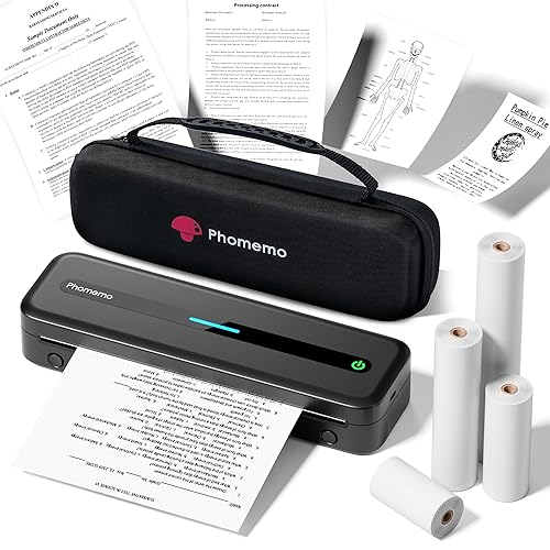 Phomemo Portable Printers Wireless for Travel, M832 Inkless Thermal Printer Support 8.5" X 11" & Multi Sizes, Bluetooth Mobile Printer for Home Office Car, Compatible with iPhone Android Laptop