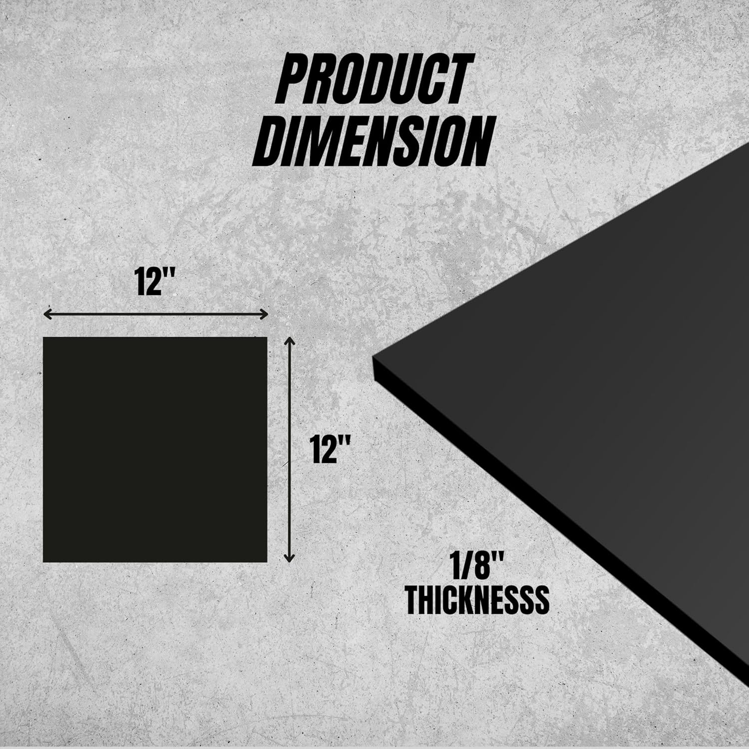 Performore - Expanded PVC Sheet - Lightweight Rigid Foam - 3mm (1/8 inch) - 12 x 12 inches - Black - Ideal for Signage, Displays, and Digital/Screen Printing