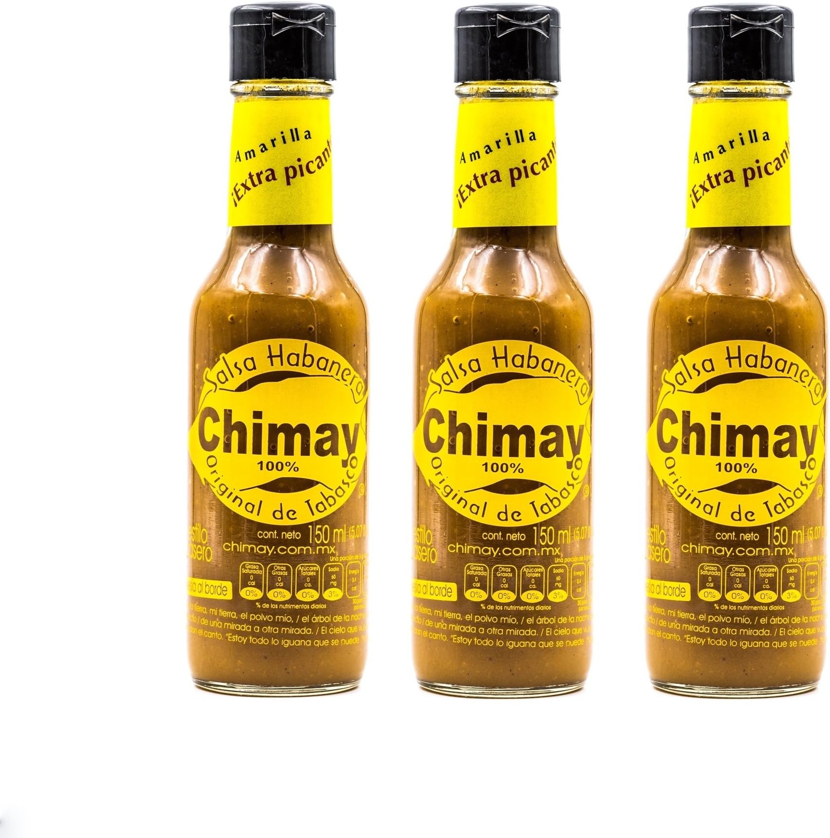 Habanero Sauce Extra Hot - 5 Oz (Pack of 3)