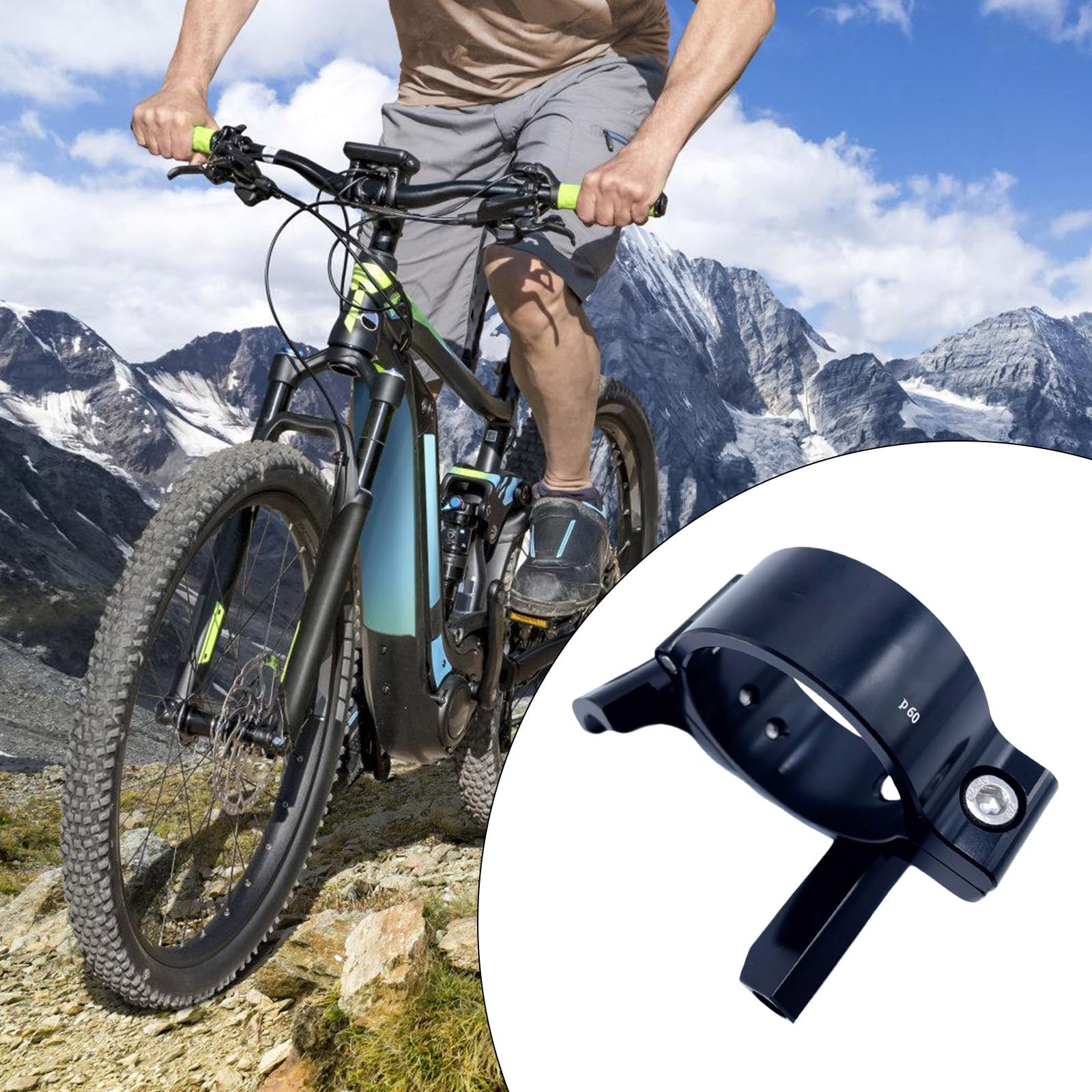 Adattatore deragliatore regolabile per compatibilità che consente la conversione a doppia velocità per biciclette pieghevoli, morsetto deragliatore anteriore in lega di alluminio leggero