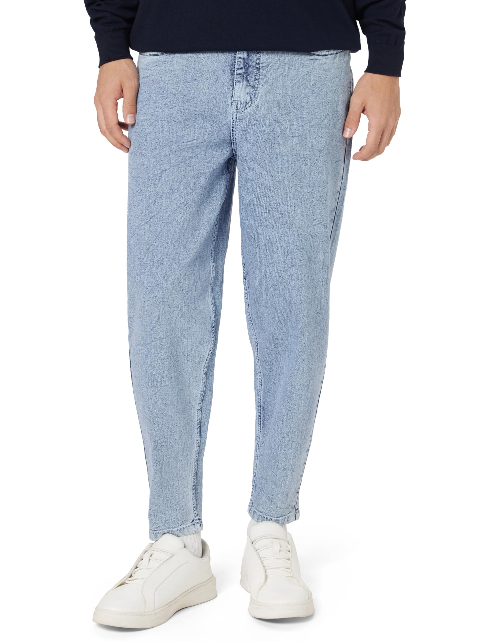 Men’s Regular Fit Jeans | Mid-Rise No-Fade Cotton Denim with Button Closure | Everyday Casual Wear Jeans for Men Blue-image-29