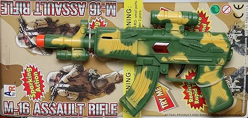 Miniatura 4 de Juego de 2, juguete de pistola camuflada, color verde, 9 pulgadas, accesorio de utilería, cumple con la CE