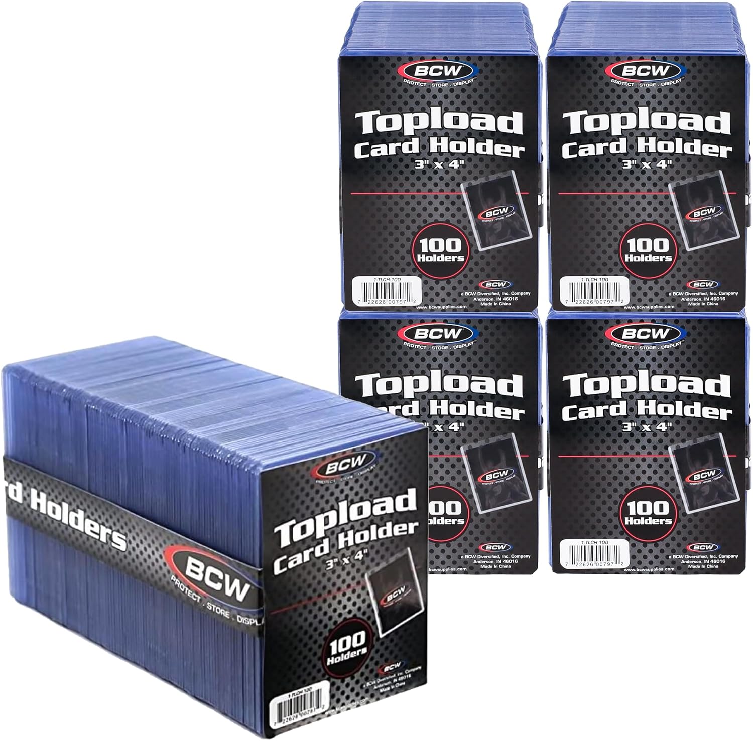BCW 3x4" Standard Topload Card Holders 500 Pack