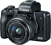 Câmera Digital Canon EOS M50 Mirrorless com Lente 15-45mm (Preto)