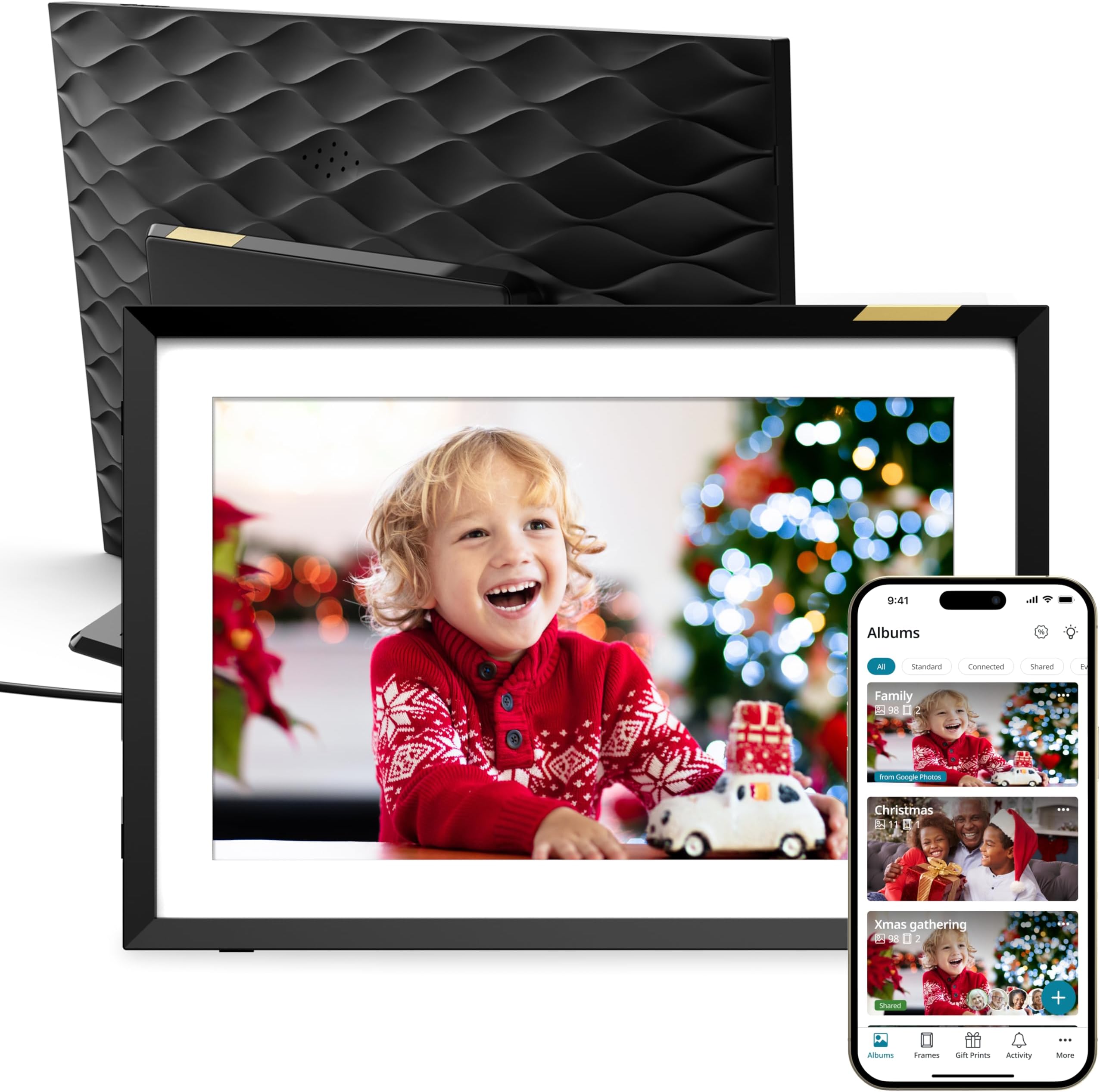 Title: Nixplay Seed Ultra 2K High Definition Wi-Fi 10.1 Inch Digital Picture Frame, with E-Mail, iPhone & Android App, Free 10GB Online Storage, Google Photos, Facebook, Motion Sensor