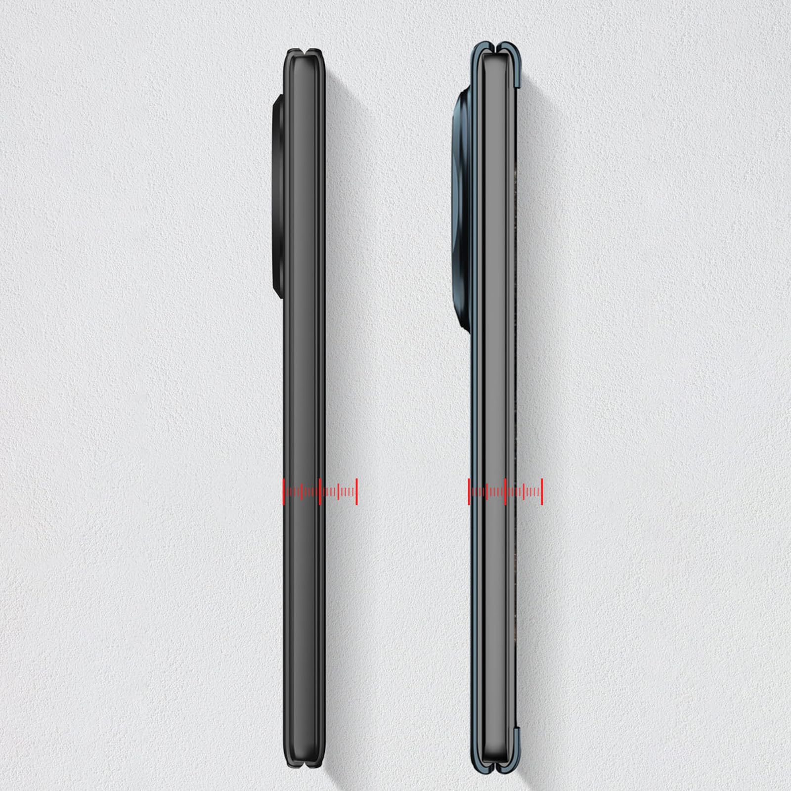 Dünne Hülle für Huawei Mate X6, Gefrostet rutschfeste Schutzhülle mit Displayschutz Glas und Volls Schutz des Objektivs Handyhülle,Schwarz,Mate X6