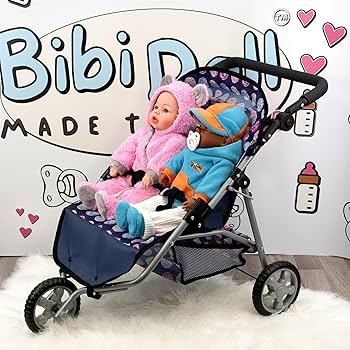 BiBi Doll Classic Baby Doll Pra In Pink - Y First Dolls Pushchair Dolls Pra Foa Handle