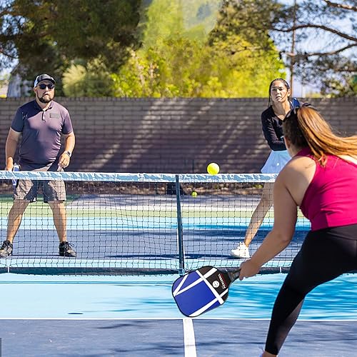 Miniatura 6 de Palas de pickleball aprobadas por USAPA, juego de 2, superficie de fibra de vidrio, polímero ligero de panal antideslizante, 4 bolas de pickleball y