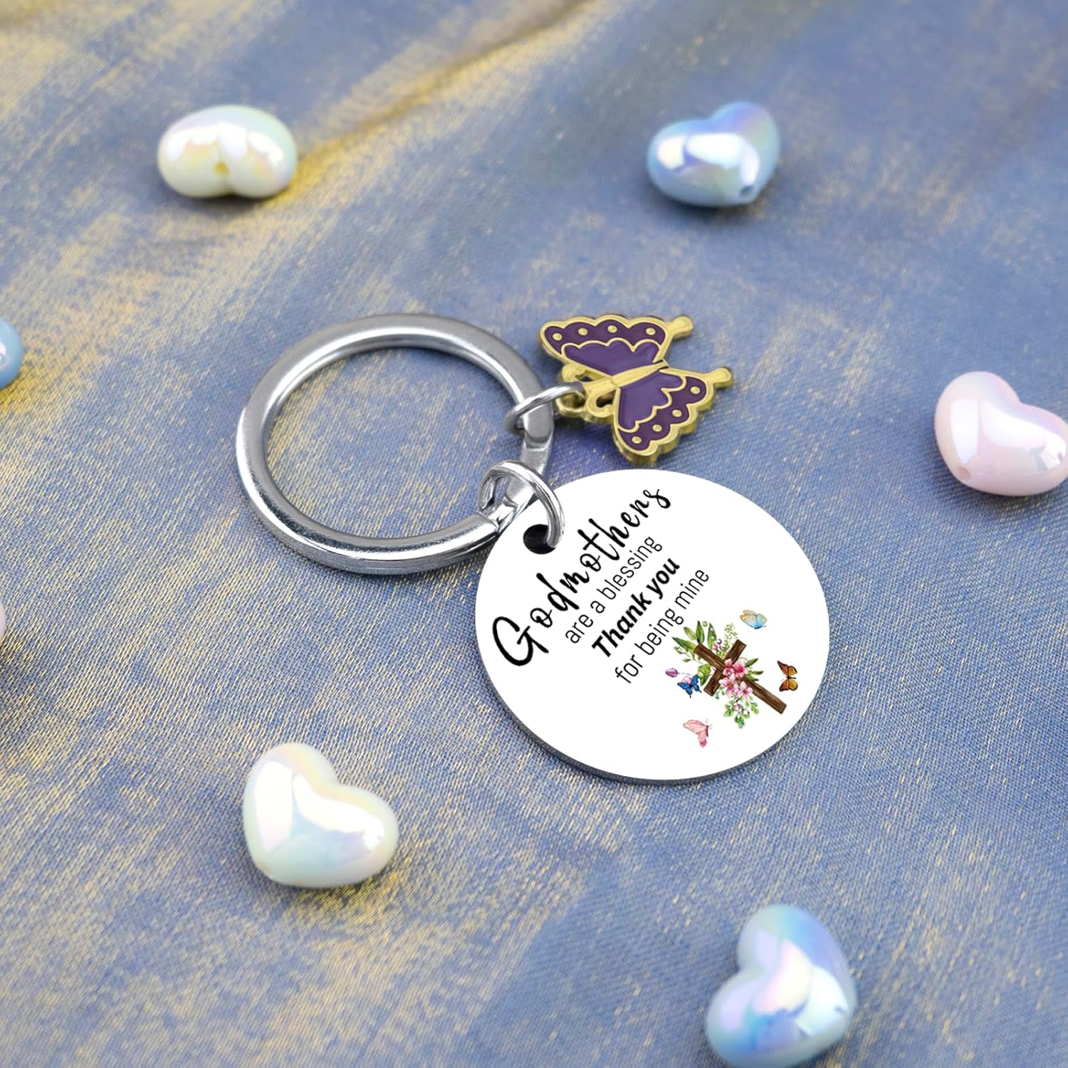 Godmother Gift from Godchild Godmother Proposal Gift God Mother Gifts for Women Will You Be My God Mother Gifts Christian Baptism Keychain for Women Best Christmas Birthday Present - Image 7