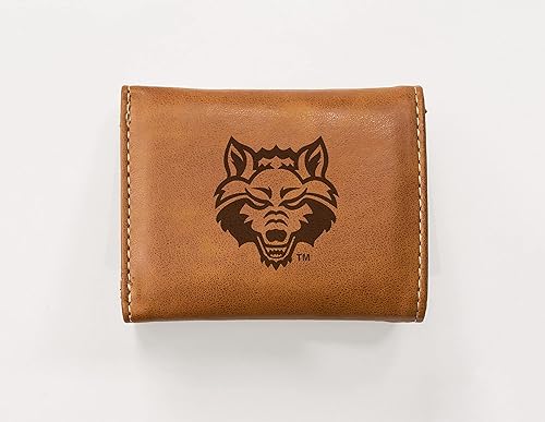 Vista 117 de Rico Industries NCAA - Cartera triple grabada con láser y tres pliegues grabada con láser, accesorio para hombre Negro