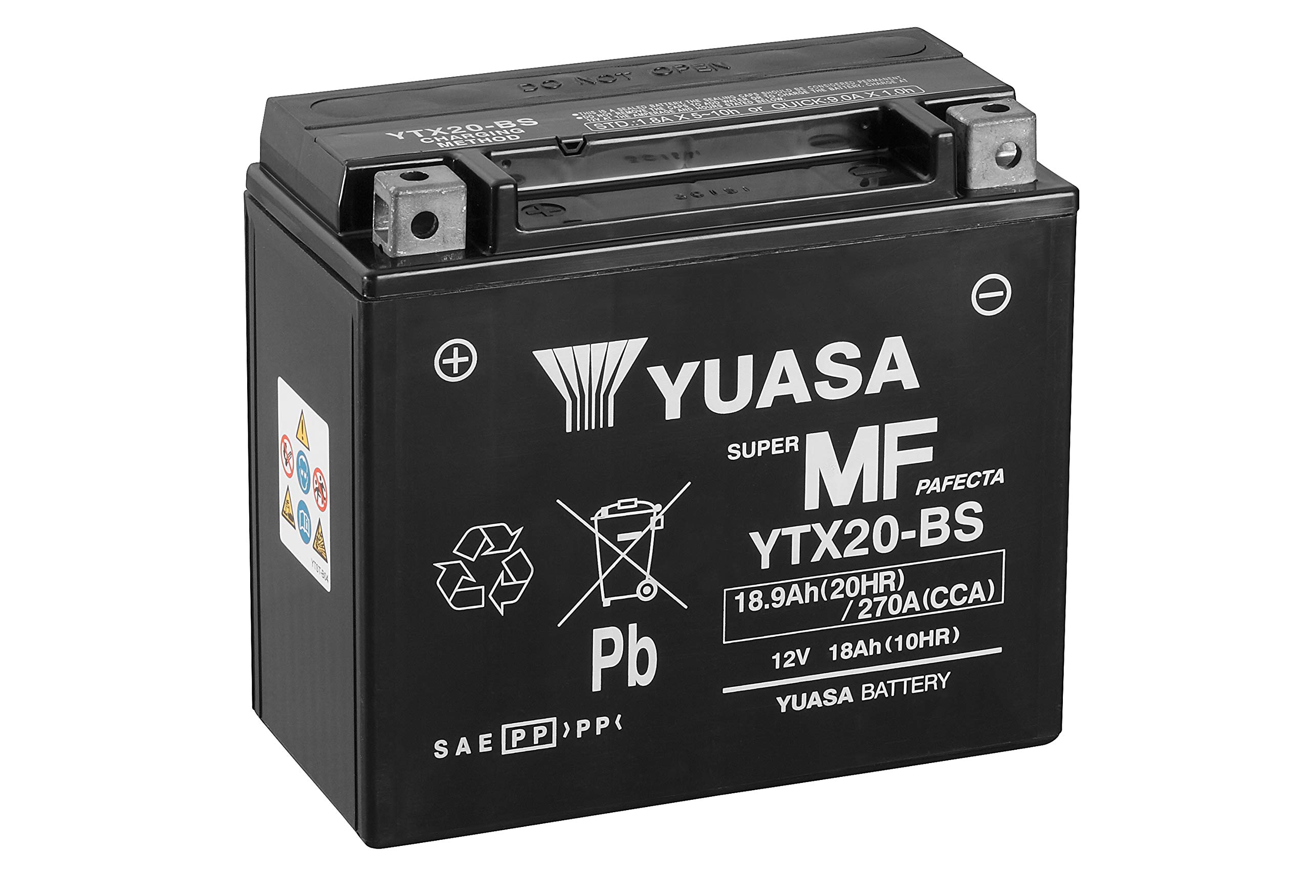 Yuasa YTX20-BS 12V 270 CCA Batería Moto VRLA Lista Instalar