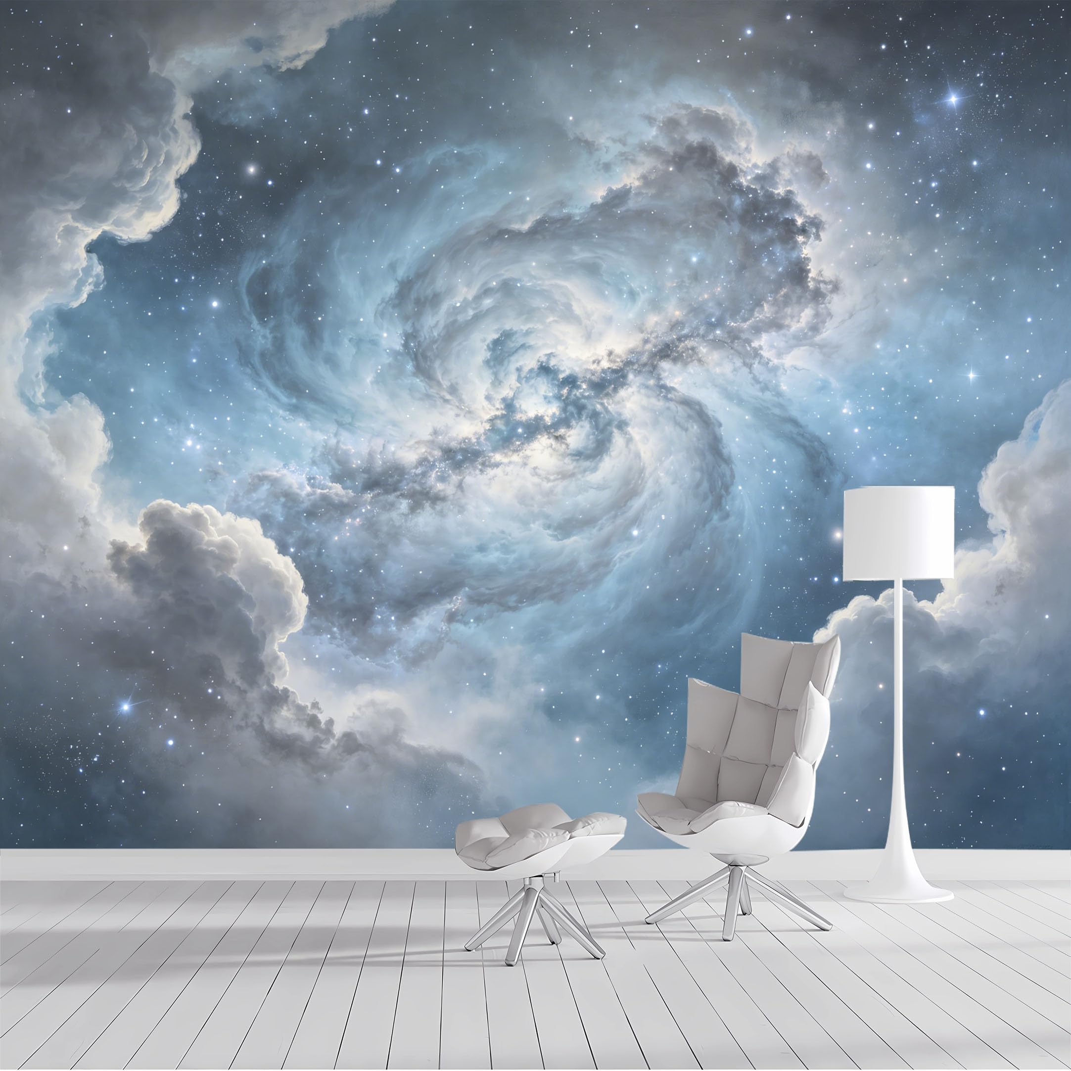 Custom Size Wall Mural Celestial Nebula Cosmic Sky Watercolor SelfAdhesive Wall Fabric Removable Peel and Stick Wallpaper Wall Decor for Living Room Bedroom Bathroom