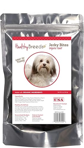 Miniatura 10 de Healthy Breeds Chow Chow Jerky Bites Receta de carne de res Golosinas para perros 5 oz