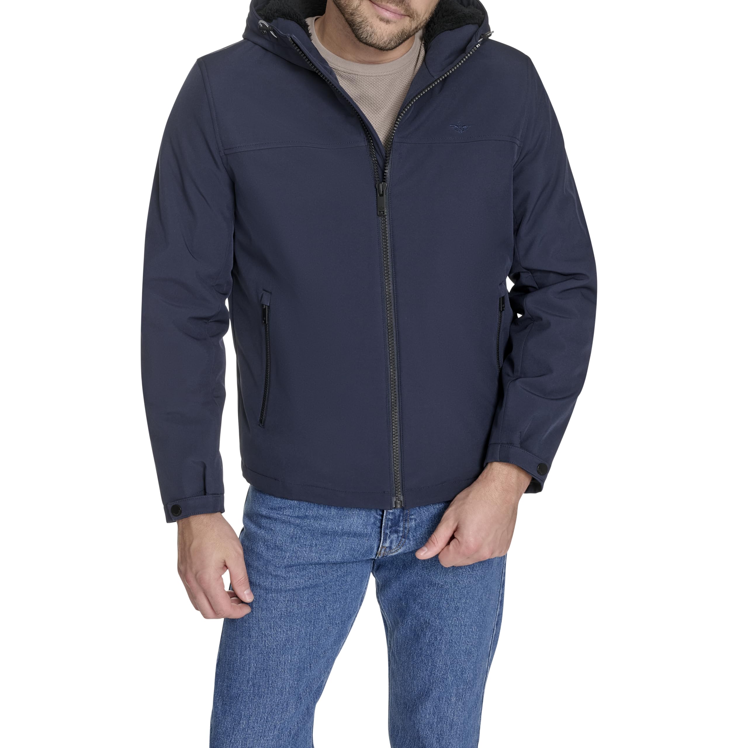 DOCKERS Mens Soft Shell Sherpa Lined Storm Coat Standard and Big Tall