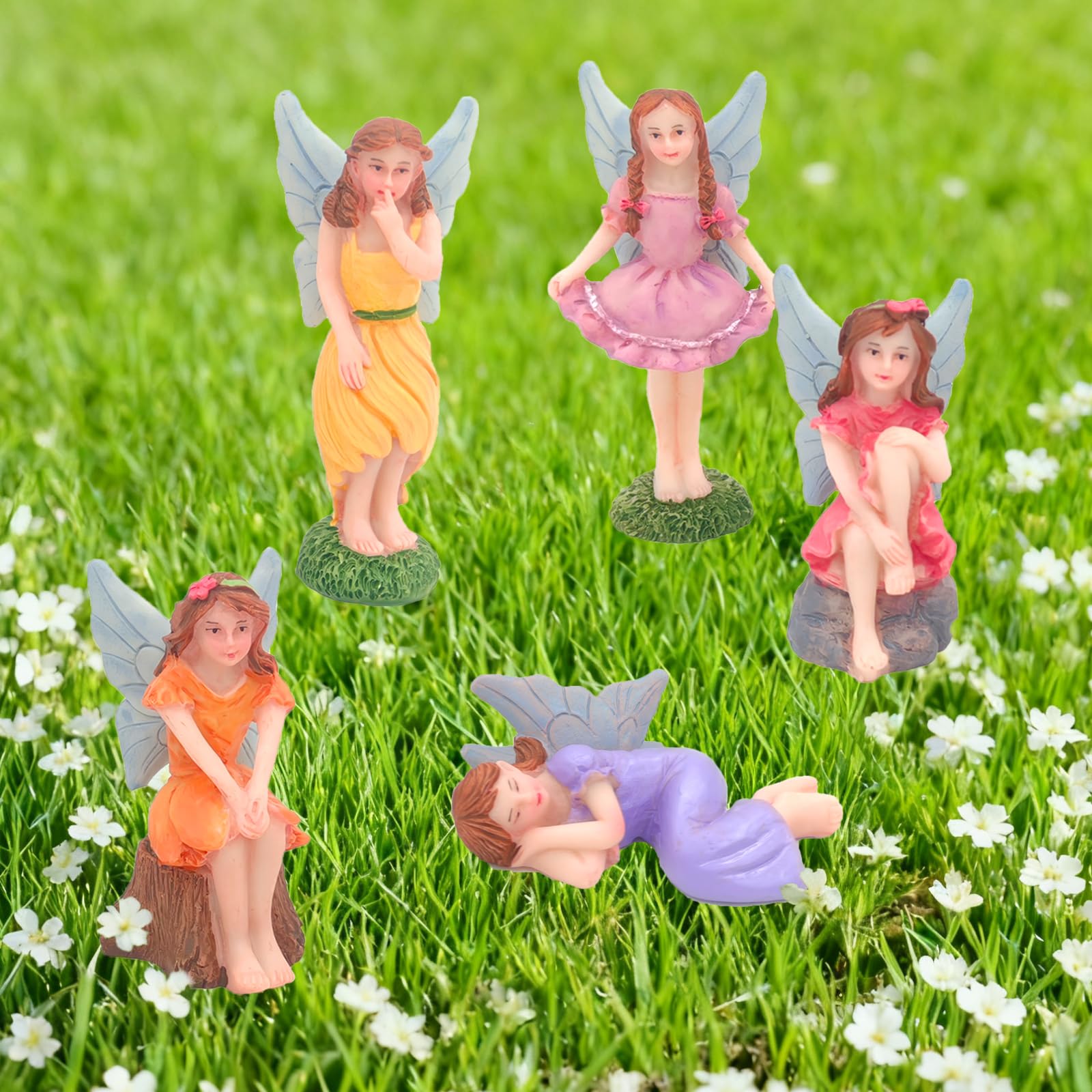Fairies for Fairy Gardens, Miniature Fairy Garden Accessories Fairies 5pcs