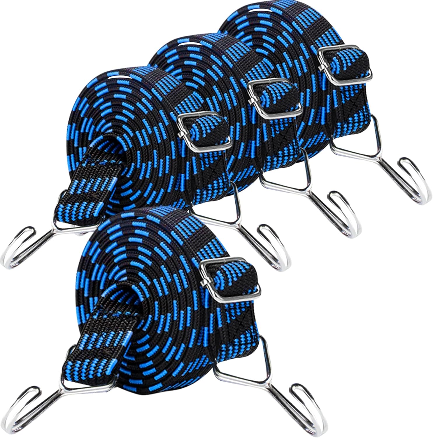 Bungee Cords with Hooks, Adjustable 2M Long Heavy Duty Bungee Straps