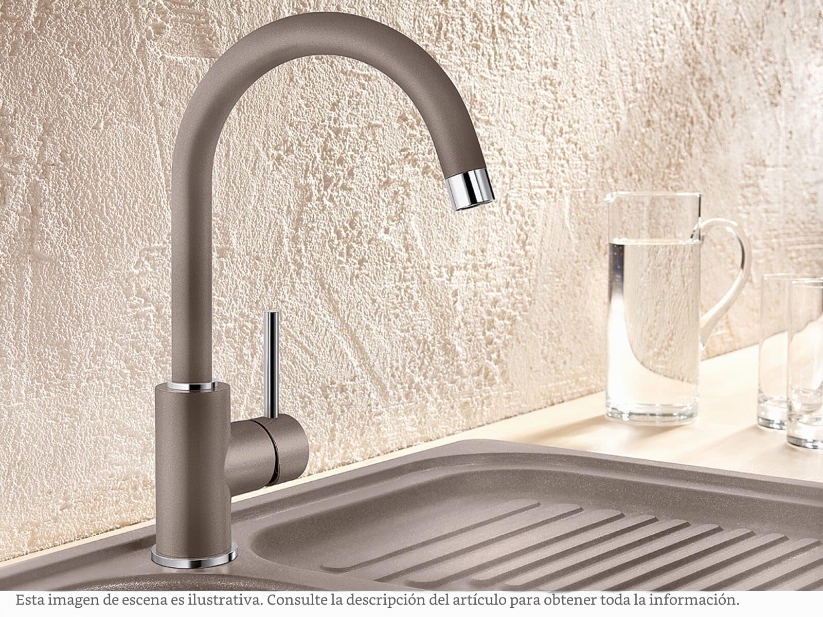 BLANCO MIDA 519415 Grifería de cocina, alta presión, color antracita