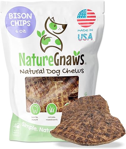 Nature Gnaws USA Crunch Chips para perros Golosinas naturales masticables para perros de un solo ingrediente Fabricado en Estados Unidos (6 onzas)