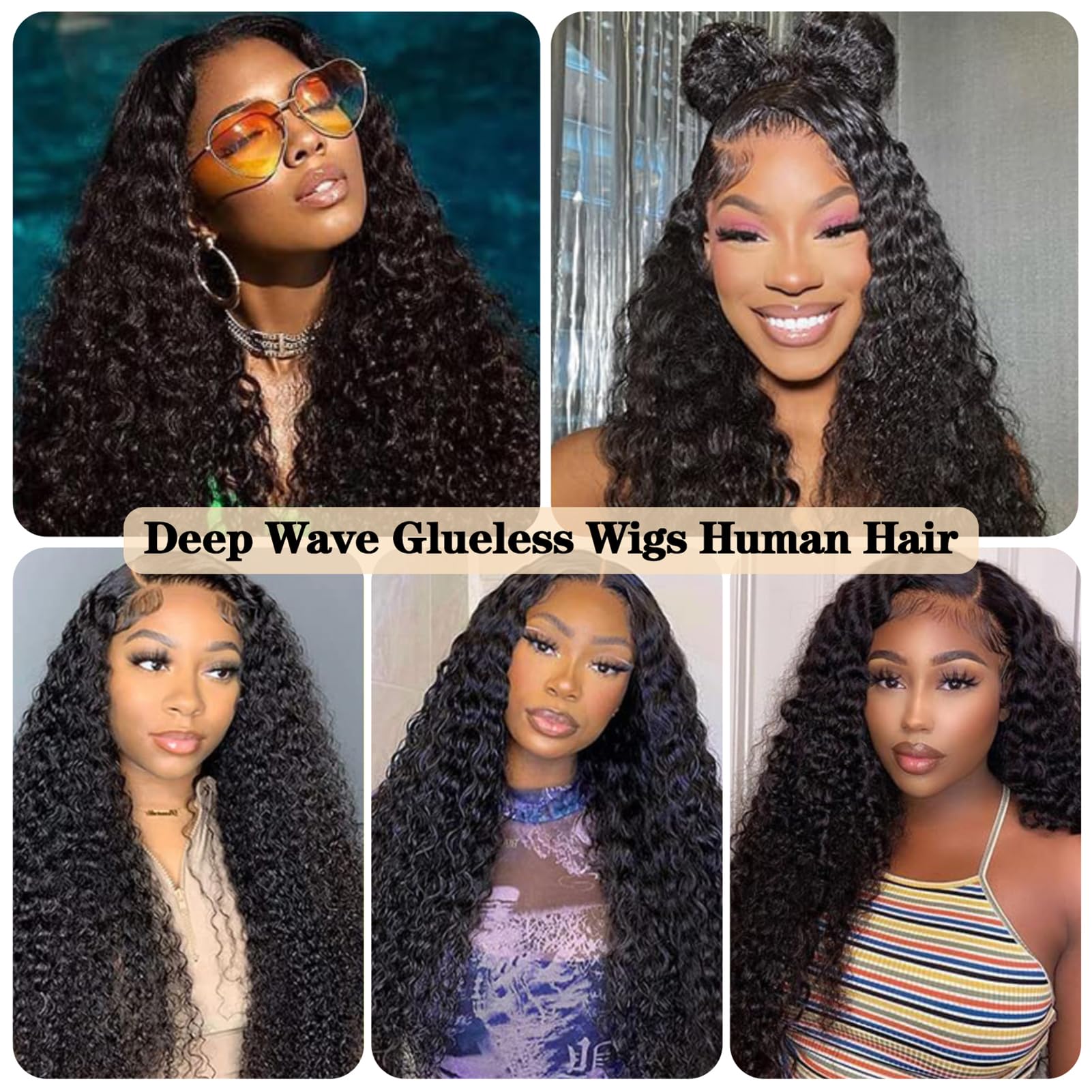 24 Inch Glueless Human Hair Wig Deep Wave 5x5 HD Lace Closure 200 Density 71743019-2958-432C-8456-  main image 2