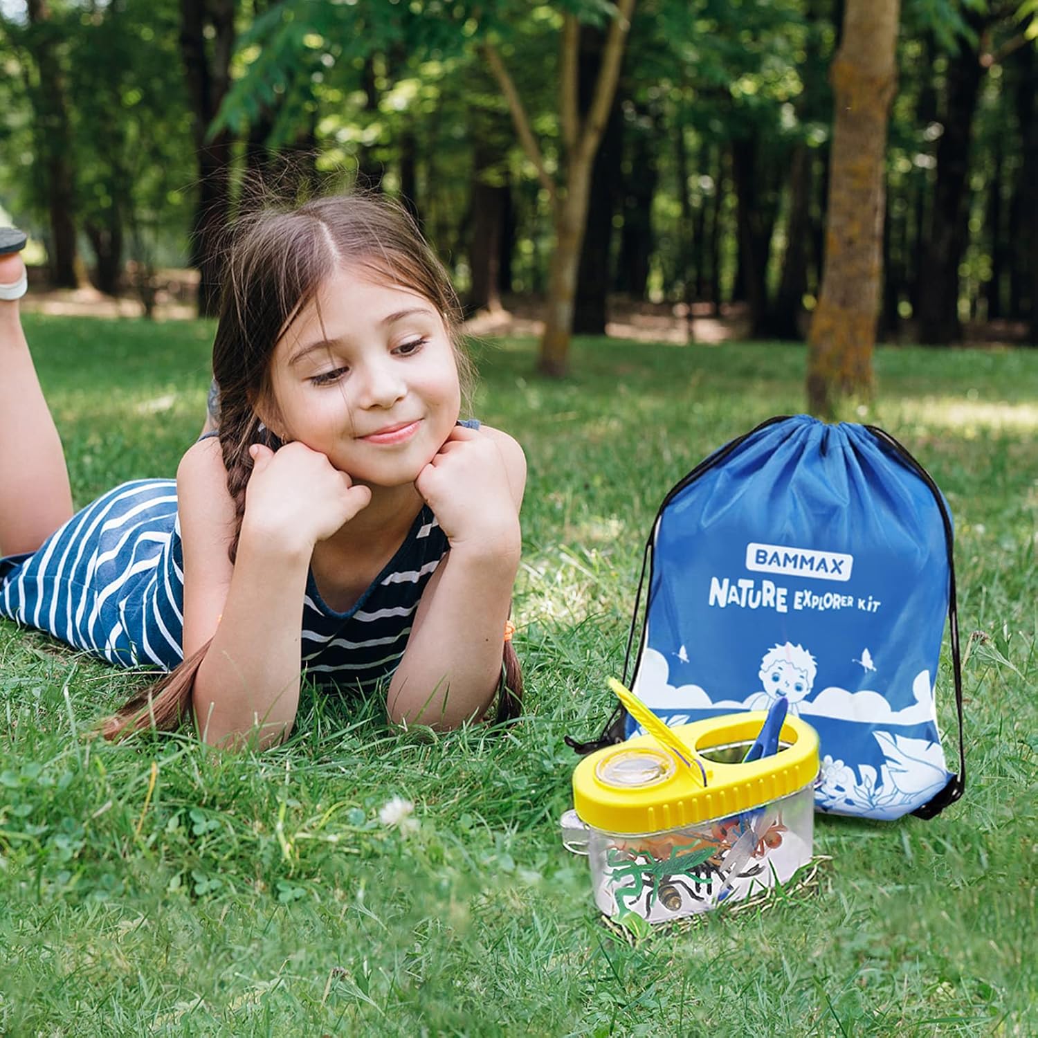 Bammax Outdoor Explorer Kit, Kids Adventure Kit with Binoculars, Flashlight, Compass, Magnifying Glass, Educational Nature Exploration Toys Kids Gift for Boys & Girls Age 3-12 Year Old Camping Hiking : Toys & Games