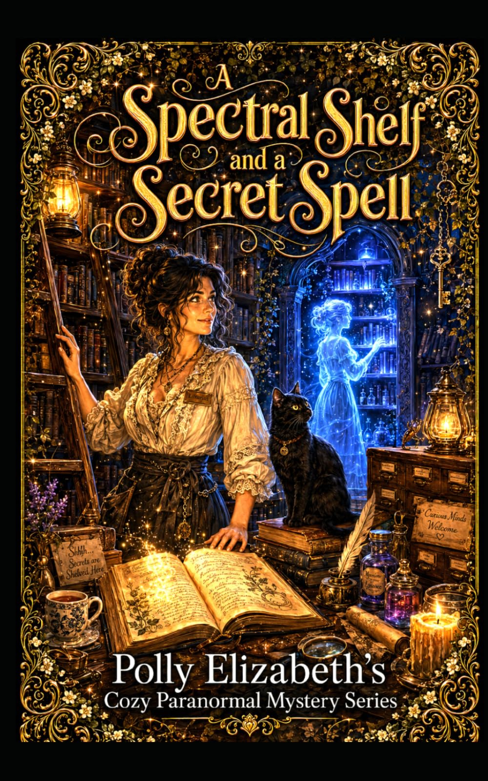 A Spectral Shelf and a Secret Spell: Polly Elizabeth's Cozy Paranormal Mystery series
