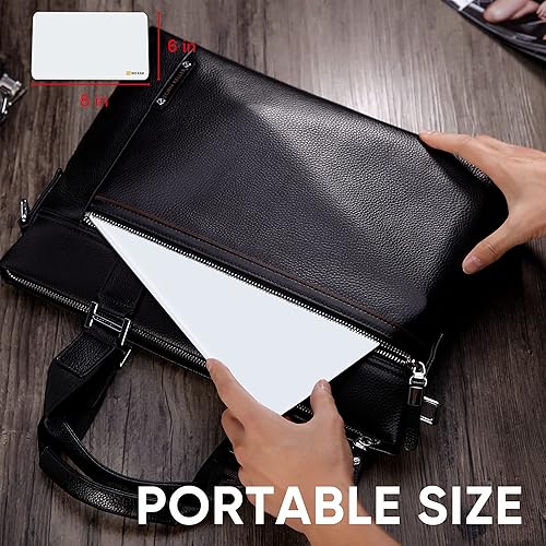 Miniatura 6 de SELEAD Pizarra blanca pequeña de borrado en seco, portapapeles de vidrio de escritorio de 8 x 6 pulgadas con soporte para bolígrafo, pizarra blanca