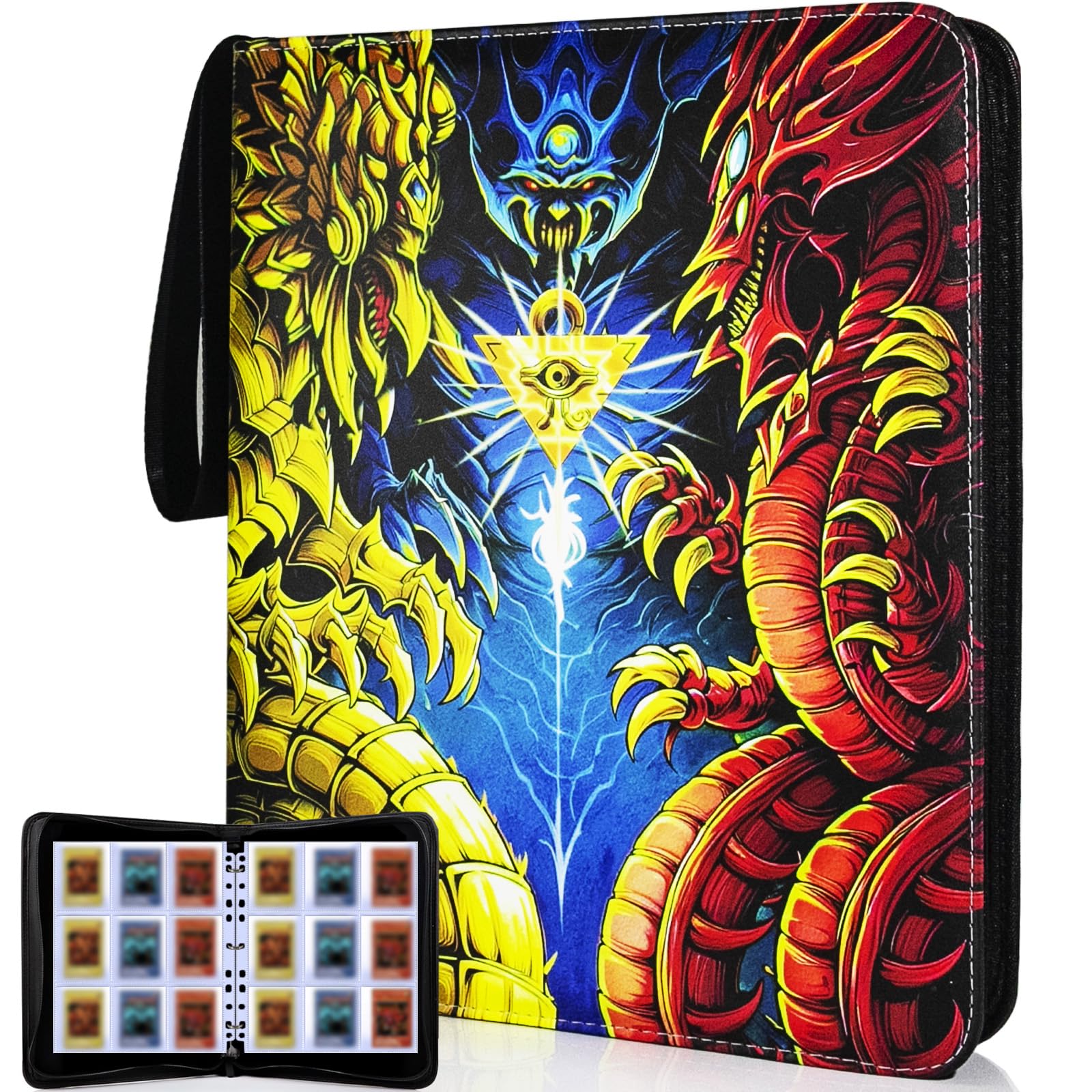 yugioh binder with god cards KarlyPro Card Binder for YuGiOh Trading Cards 990 Pockets,Egyptian God  Style Card Holder For TCG and other Cards : Amazon.ae: Office Products