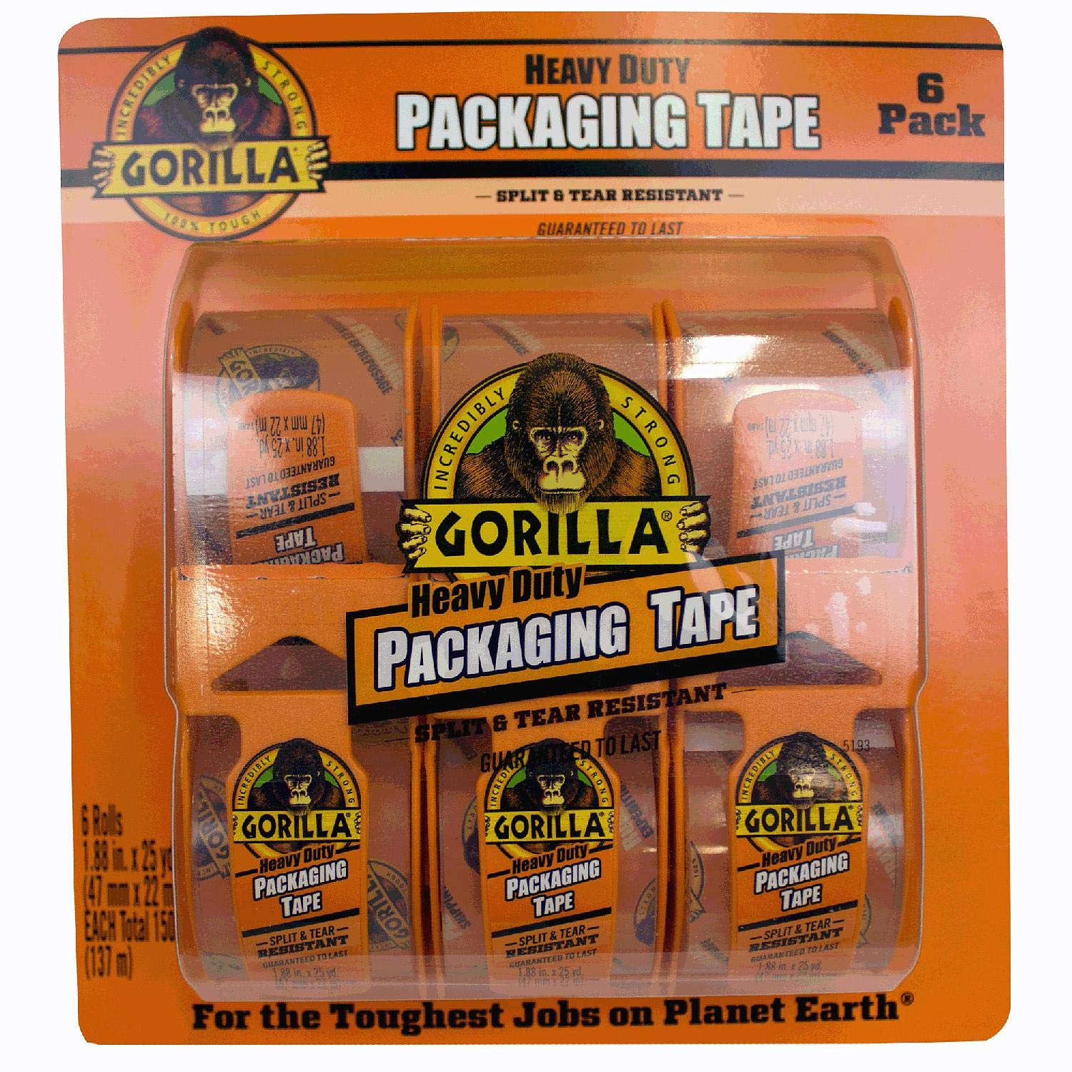 Gorilla 6034015 Heavy Duty Packing Tape with Dispenser for Moving - 1.88