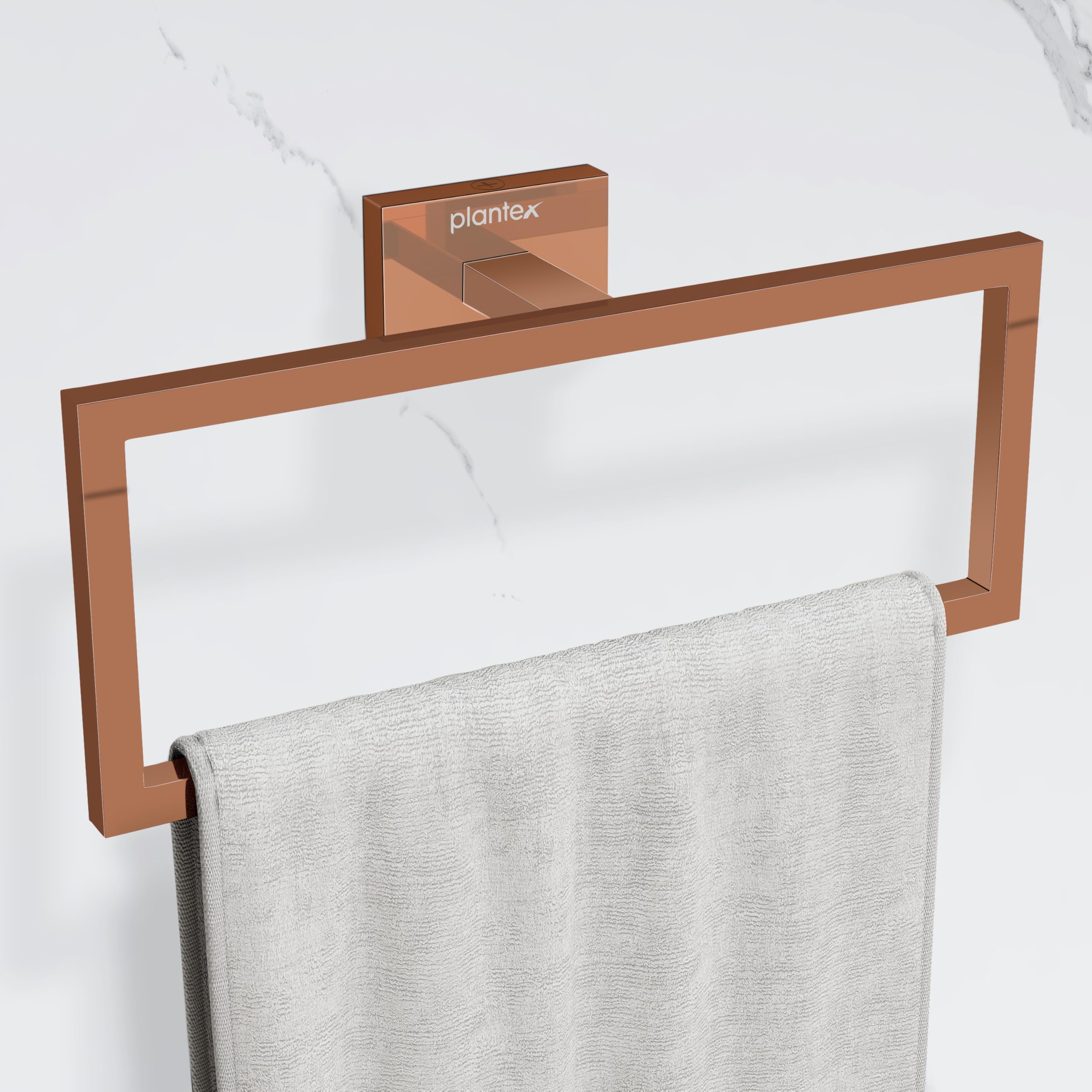 Plantex 304 Grade Stainless Steel Compact Napkin Hanger/Holder for Wash Basin Hand Towel Holder for Bathroom Accessroies - Benz (Rose Gold)-image-31