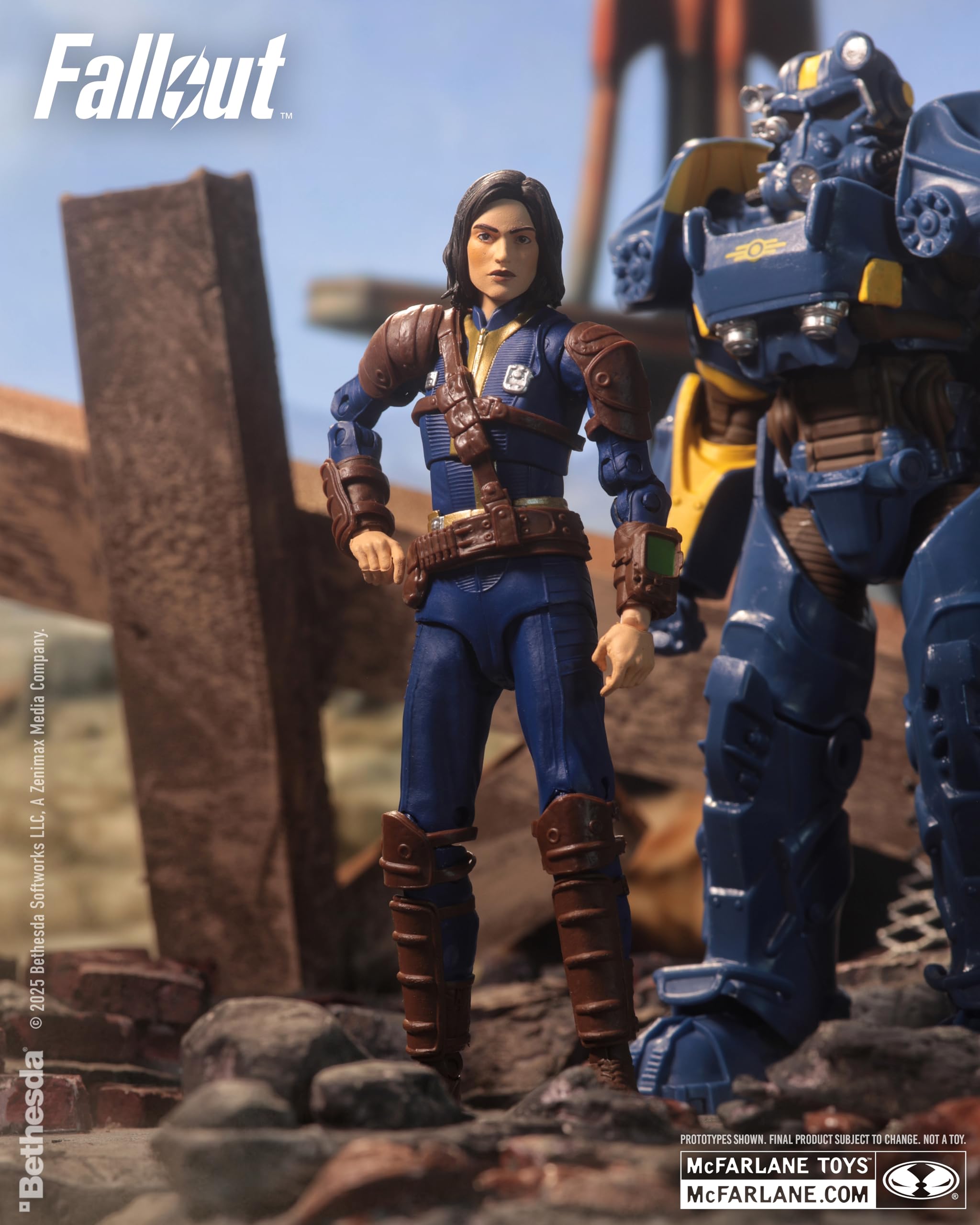 McFarlane Fallout 4 T-60 Vault Tec and Sole Survivor - Confezione da 2 giocattoli