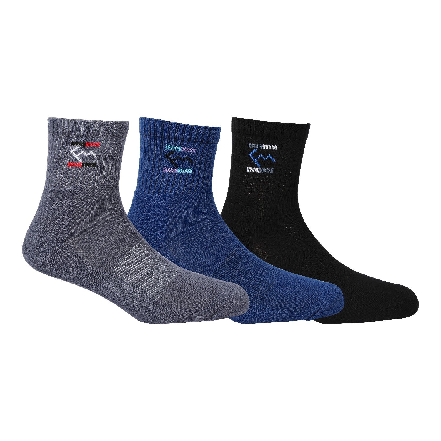 Combed Cotton Mid-Calf Length Free Size Business Formal Socks for Men, Breathable Odor free Office & Sports High Ankle Socks-image-1