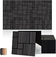 Vista 19 de Mollywell Paneles acústicos hexagonales, nogal S4, 14 x 12 x 0.4 pulgadas, paquete de 12 unidades chapa de madera Paneles de pared de alta