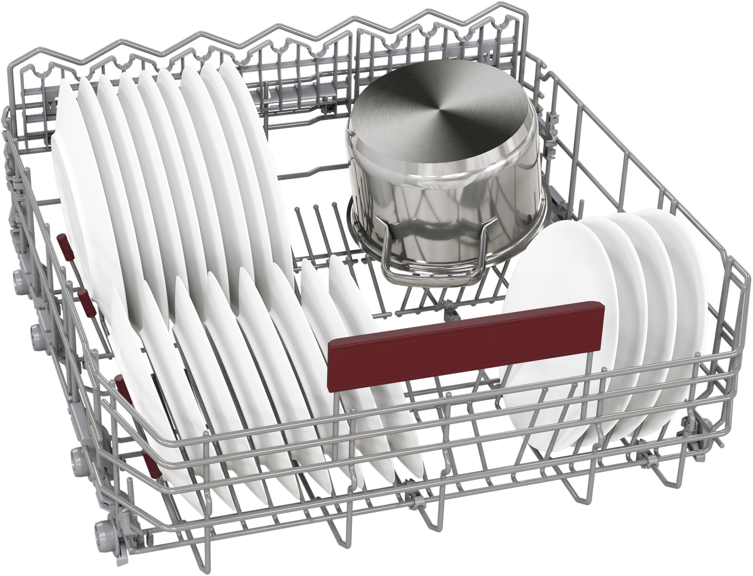 NEFF S245ECS00E, N 50, Smarter XXL-Geschirrspüler Teilintegriert, 60cm, Besteckschublade, Made in Germany, automatische Türöffnung, sehr leise Spülmaschine, Oberkorb höhenverstellbar, Schmutzerkennung