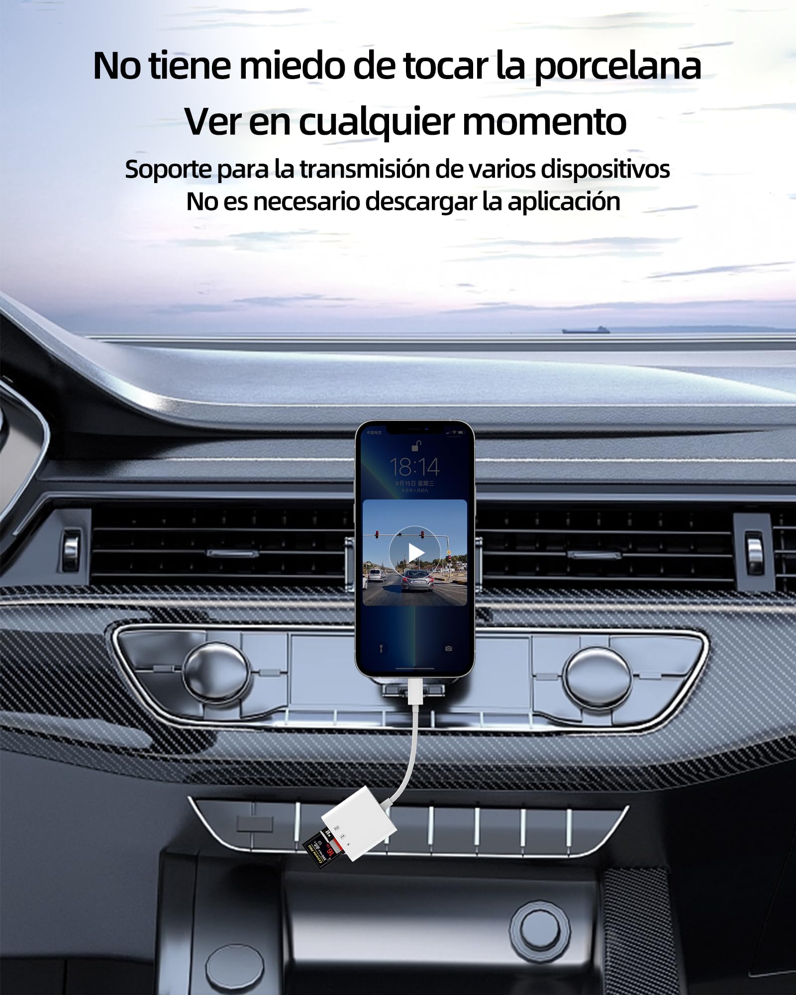 Lettore di schede SD Lightning (3 in 1) per iPhone 14 13 Pro Max, caricabatterie, cavo adattatore, lettore di schede micro SD, certificato MFI per Apple, iPad, Fotocamera, TF Memory Stick, Foto