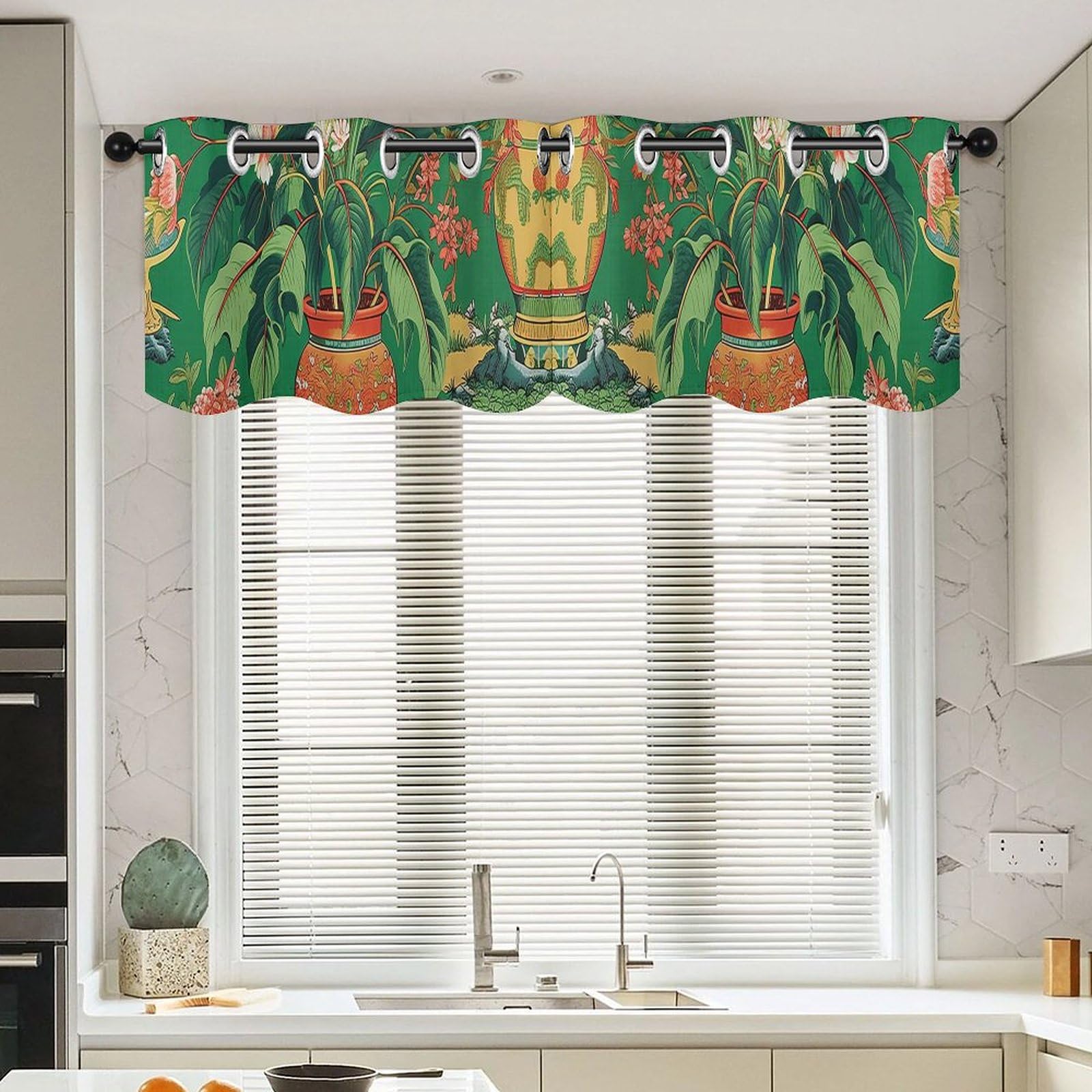 Rideau court exotique Ming pour créer une ambiance zen dans votre cuisine