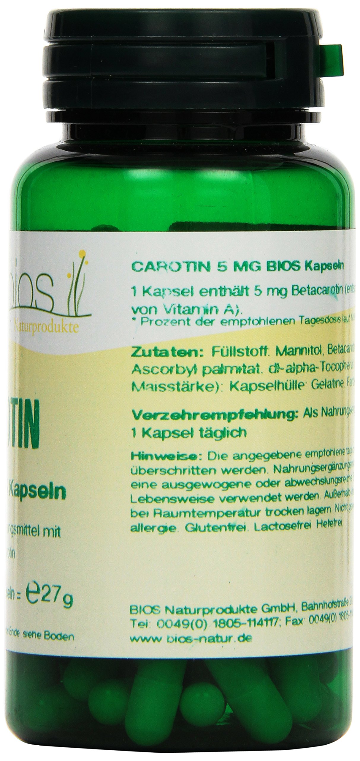 Bios Carotin 5 mg, 100 Kapseln, 1er Pack (1 x 27 g)