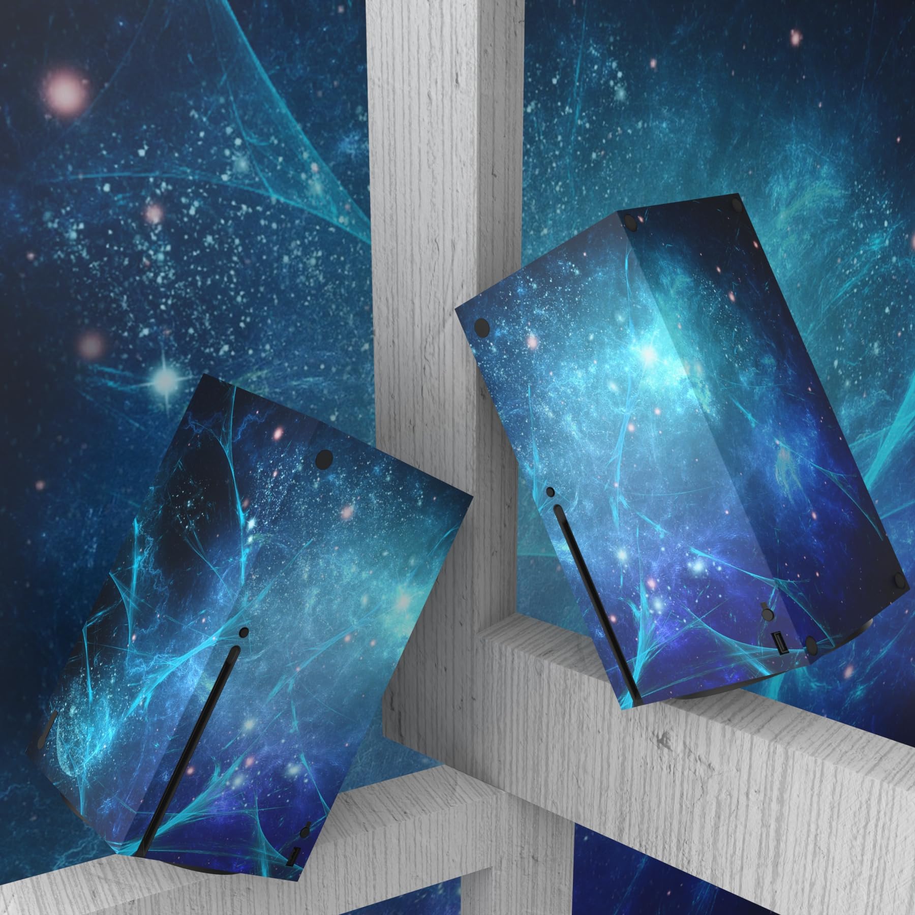 PlayVital Adesivo Skin per Xbox Series X Console&Controller Sticker Decal Cover Vinile per Xbox Series X-Galassia