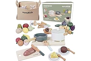 Exquisite Wooden Food Entertainment Set for Young Chefs