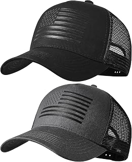 American Flag Trucker Hat,USA Hat for Men Women Snapback Baseball Cap Adjustable Breathable Mesh Side Durable Hats