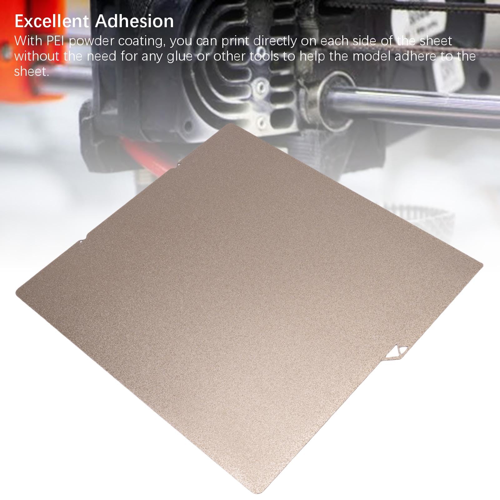 Asixxsix 264x276mm Gold PEI Build Płyta, Dwustronna Teksturowana Płyta Elastyczna Platforma Drukowana do S1, Zamiennik Akcesoriów do Drukarki 3D