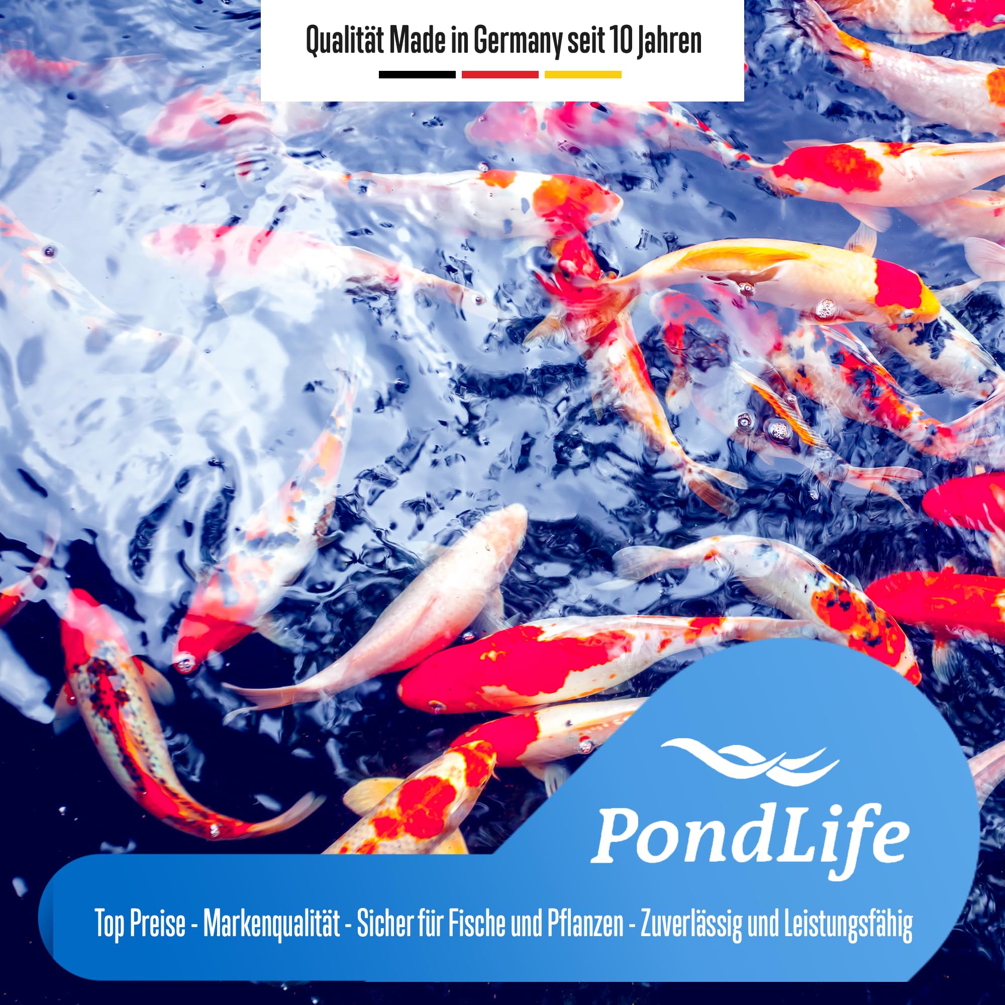 Pondlife Faltbecken für Koi und Teichfische Ø 180cm x Höhe 80cm 2000 Liter PVC UV-beständig