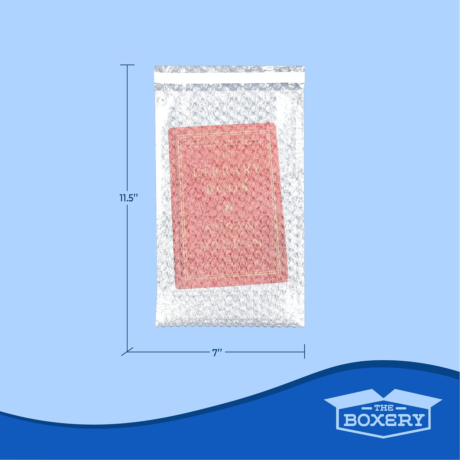 The Boxery 7x11.5" Clear Self-Sealing Bubble Out Bag Pouches -200 Pack- Bubble Cushion Wrap Bags for Packing, Storage, Moving, and Shipping fragile items