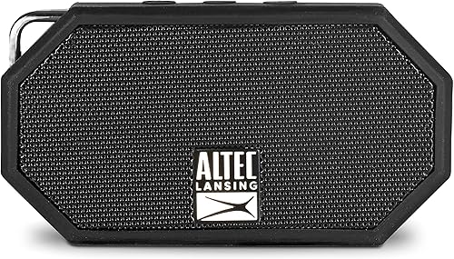 Altec Lansing IMW257 Mini H2O - parlante Bluetooth a prueba de agua, arena, nieve y golpes IMW257-BLK