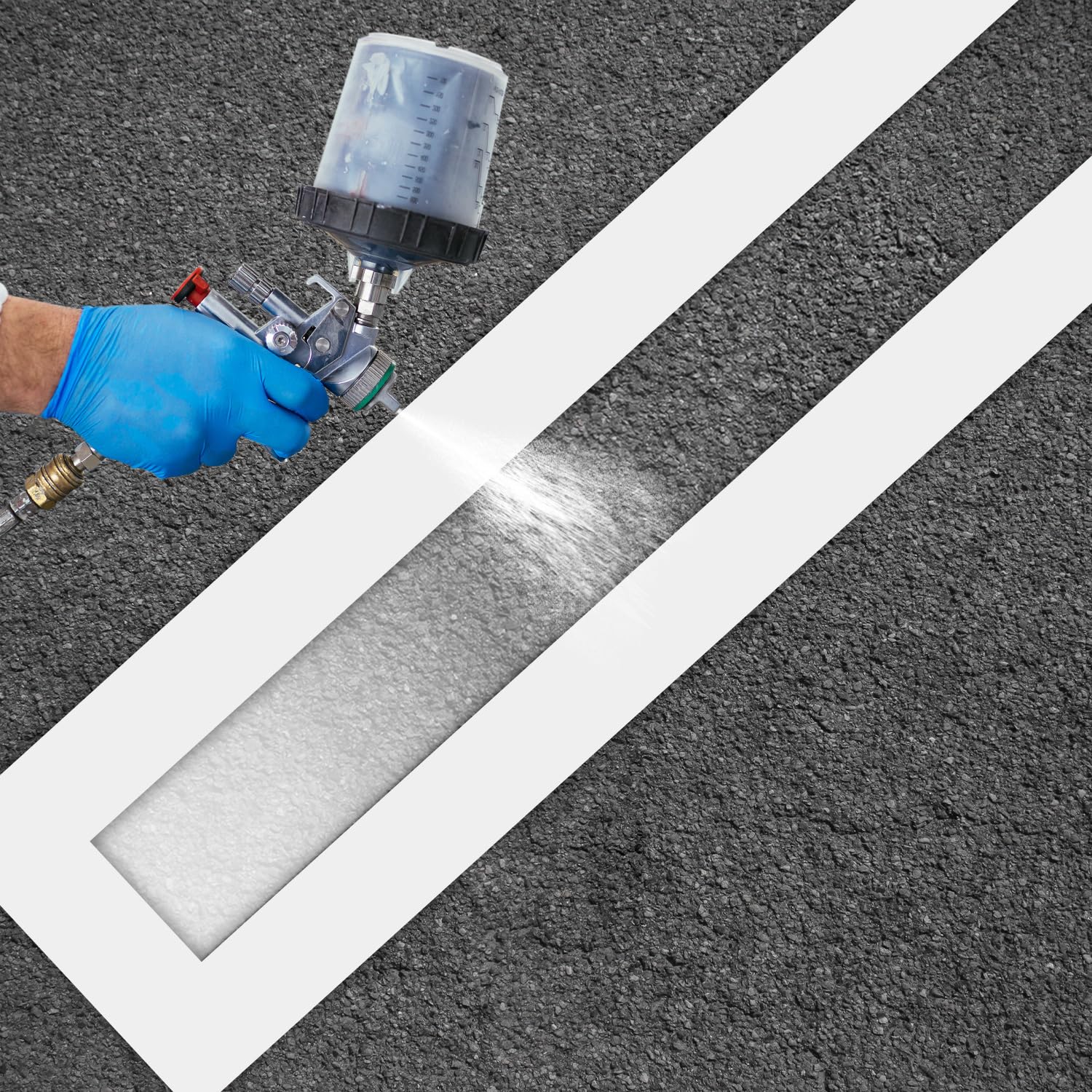 Pochoir de Parking, Modèle de Fil Réutilisable Pliable en Silicone Pochoir de Ligne de Parking pour Peinture de Béton Asphalté Lignes de Parking et de Chaussée