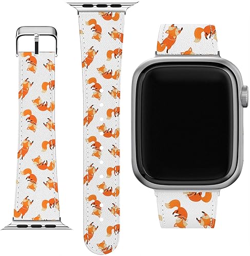 Miniatura 5 de Correa de muñeca compatible con Apple Watch Series 7654321SE y funda de teléfono a juego con patrón de animales, perezosos, flores lindas, ramas