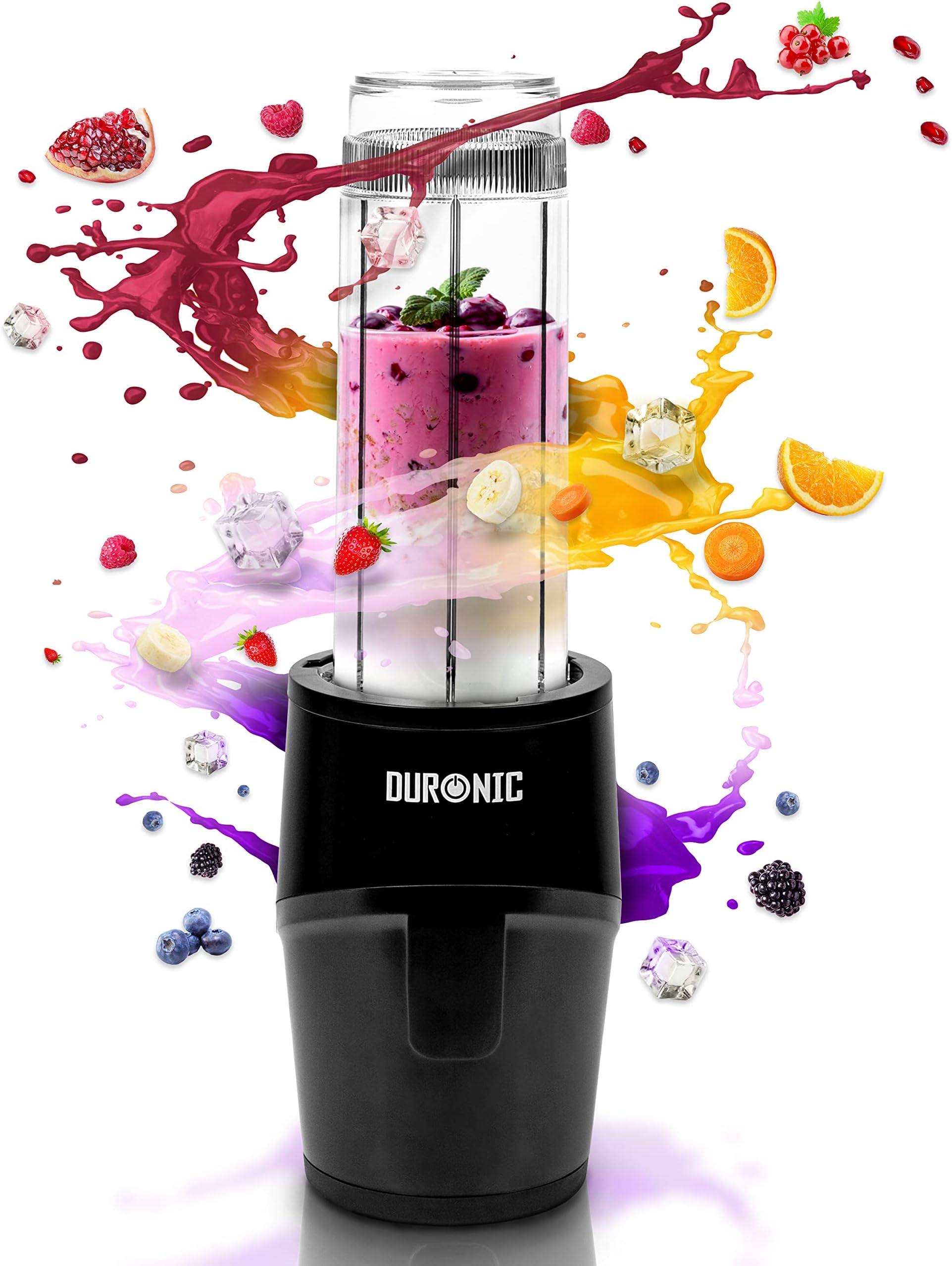 DuronicBL510 500W Mini Portable Blender | 570ml | BPA Free Bottle | For Smoothie Shakes Protein Baby Food Fruit or Vegetable Juice Milkshakes Cocktail Sauces Purée